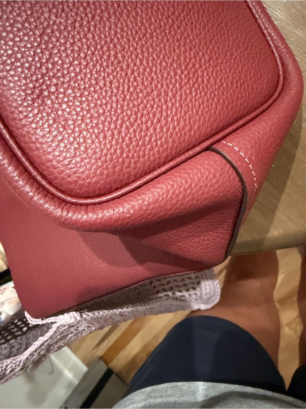 Coach Leather Tote Bag - Wine - Picture 5 of 6